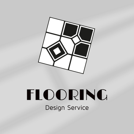 Špičková služba designu podlah s dlaždicemi Animated Logo Šablona návrhu
