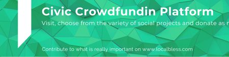 Plantilla de diseño de Civic Crowdfunding Platform Twitter 