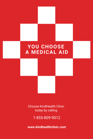 Medicaid Clinic Ad Red Cross Flyer 4x6in Design Template