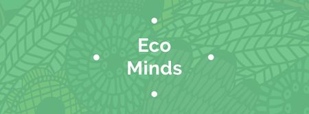 Eco Concept with Bright Ornament Facebook cover Πρότυπο σχεδίασης
