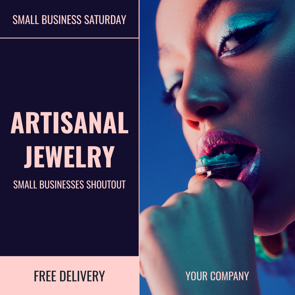 Designvorlage Artisanal Jewelry Ad für Instagram