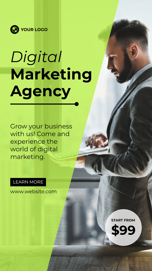 Professional Digital Marketing Agency Services For Business Offer Instagram Story Tasarım Şablonu