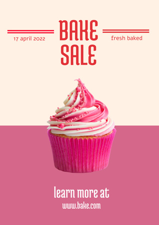 Ontwerpsjabloon van Poster van bakkerij advertentie met zoete taart