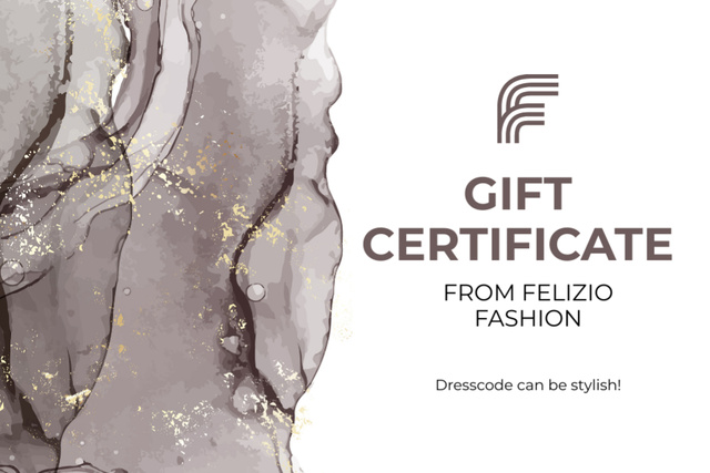 Designvorlage Fashion Store Gift Card Offer für Gift Certificate
