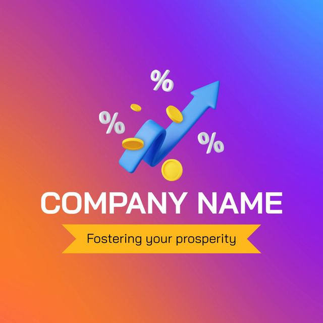 Stock Trading Company Offer Prosperity Animated Logo Design Template