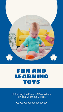 Ontwerpsjabloon van TikTok Video van Leuk en educatief speelgoed voor kinderen