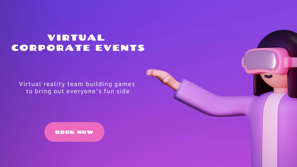 Designvorlage Virtual Corporate Events Ad für Youtube Thumbnail