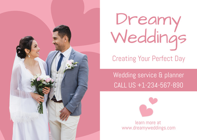 Platilla de diseño Wedding Planning Services Card