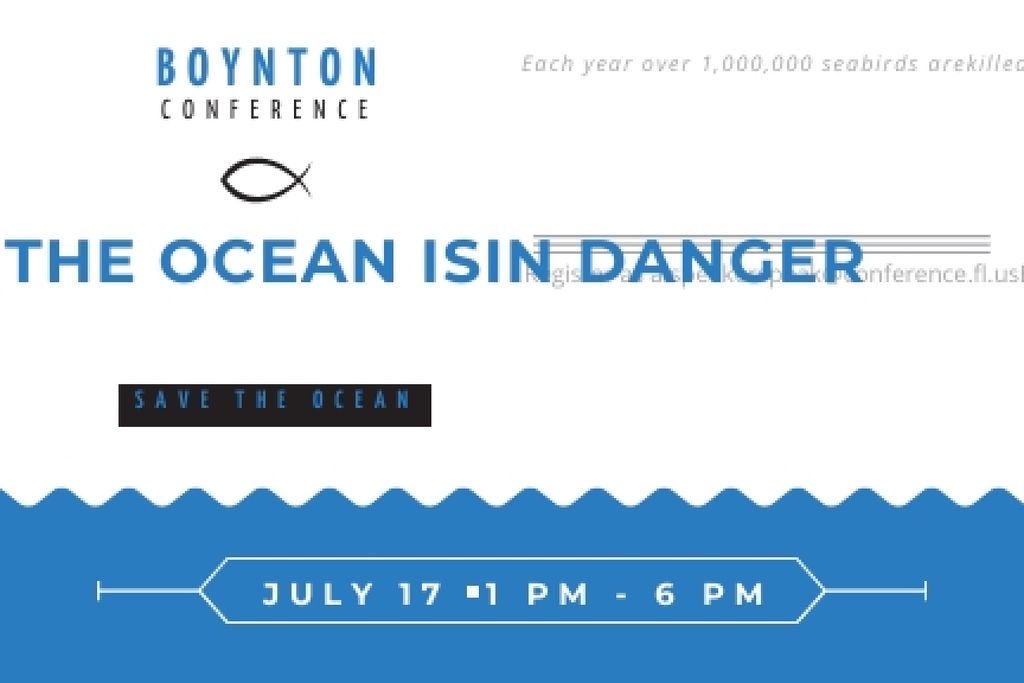 Plantilla de diseño de Boynton conference the ocean is in danger Gift Certificate 