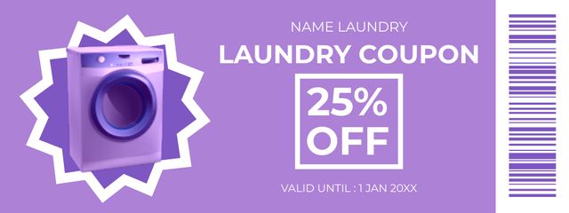 Designvorlage Discount Voucher for Laundry Services für Coupon
