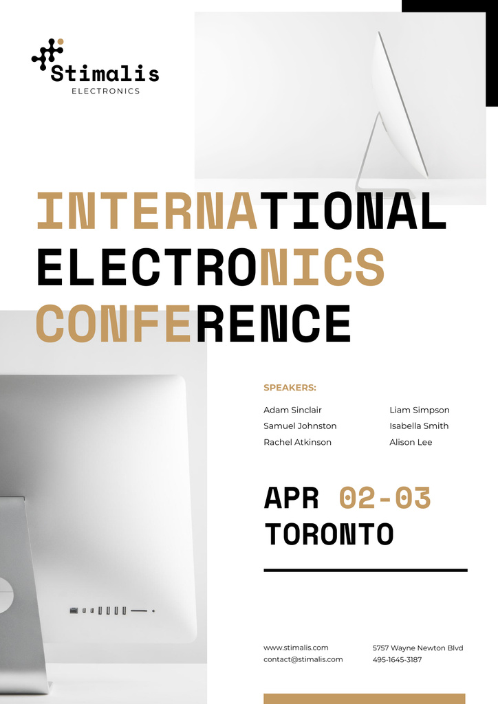 Electronics Conference Annoucement Poster – шаблон для дизайну
