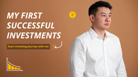 Template di design Una storia di investimento di successo da un uomo d'affari asiatico YouTube intro