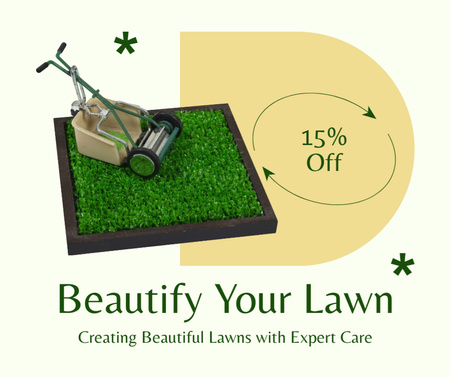 Quality Lawn Maintenance Discount Deal Facebook Design Template