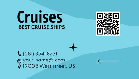 Ontwerpsjabloon van Business Card US van Aanbieding cruiseschipdiensten