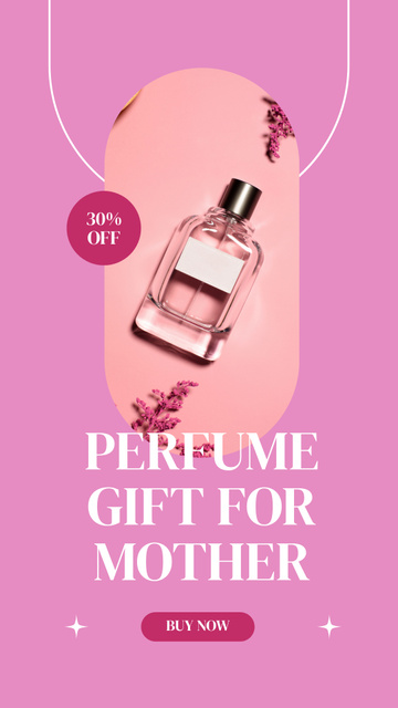 Perfume Gift for Mother Instagram Video Story Πρότυπο σχεδίασης