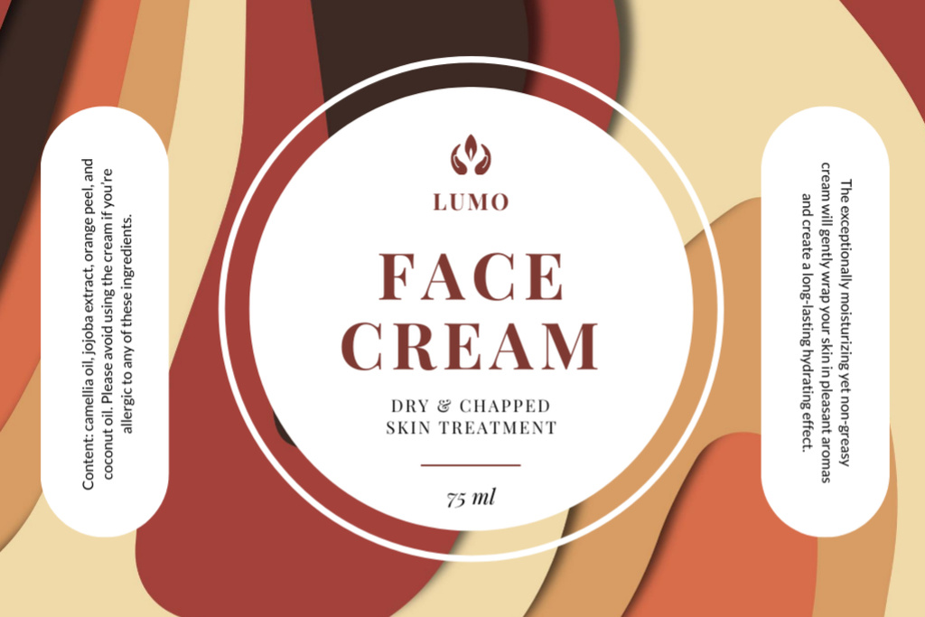 Plantilla de diseño de Face Cream Special Offer Label 