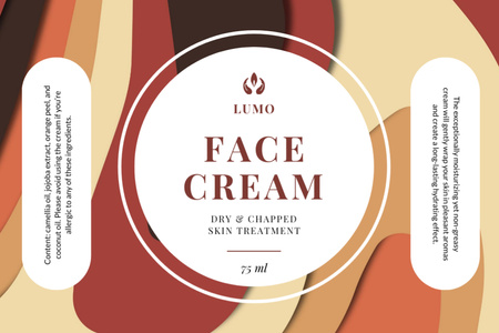 Face Cream Special Offer Label Design Template