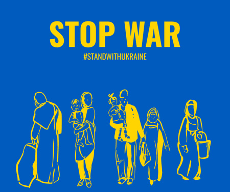 Stop War Appeal Facebook Design Template