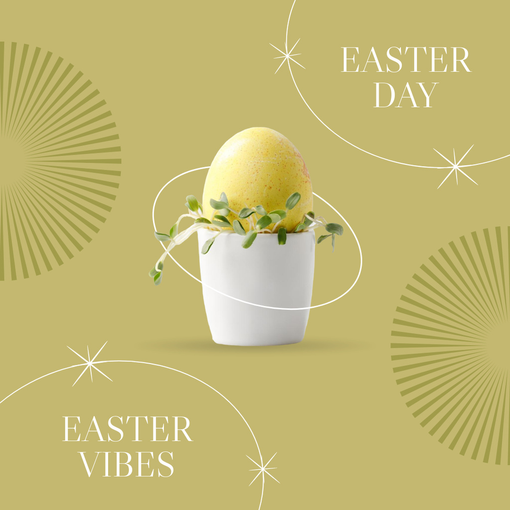 Happy Easter Day Instagram – шаблон для дизайну