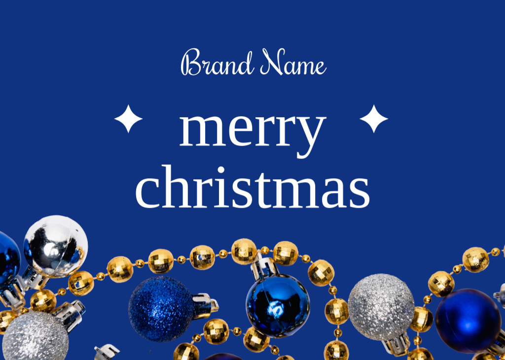 Modèle de visuel Festive Christmas Congrats with Decoration Accessories - Postcard 5x7in