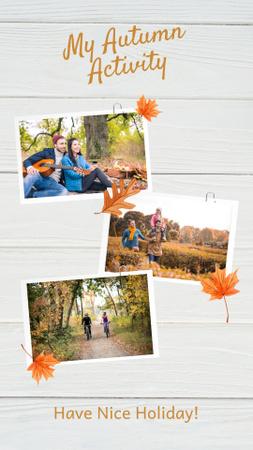 Inspiration for Fall Activity with Photos  Instagram Story Design Template