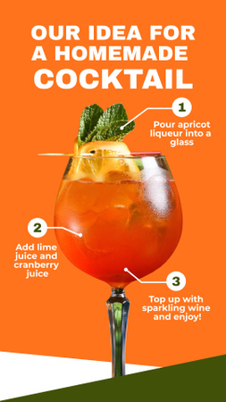 Idea for Homemade Cocktail Instagram Story Tasarım Şablonu