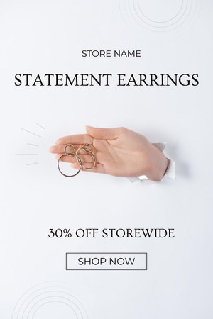 Platilla de diseño Statement Earrings for Women Pinterest