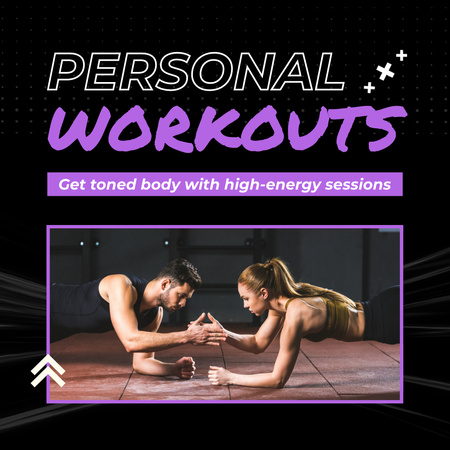 Platilla de diseño Personal Workouts And Sessions With Discount Offer Animated Post