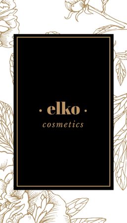 Platilla de diseño Offer of Eco Cosmetics on Flowers Business Card US Vertical