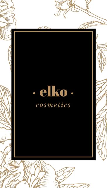 Offer of Eco Cosmetics on Flowers Business Card US Vertical Tasarım Şablonu