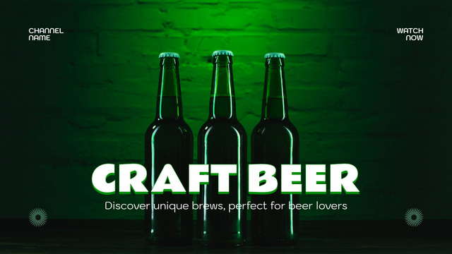 Unique Craft Beer in Bottles Offer Youtube Thumbnail – шаблон для дизайну