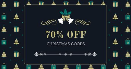Christmas Goods Discount Offer Facebook ADデザインテンプレート