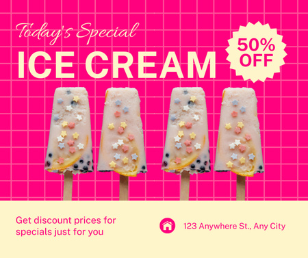 Tasty Crafted Ice-Cream Facebook Design Template