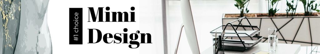 Design Studio ad on office table LinkedIn Cover Modelo de Design