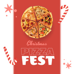 Christmas Celebration with Offer of Delicious Pizza