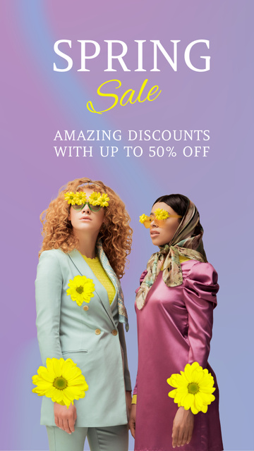 Template di design Women's Spring Collection Sale Offer Instagram Video Story