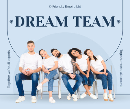Dream Team of People Facebook Design Template