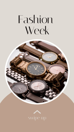 Sale Announcement with Stylish Watches Instagram Story Πρότυπο σχεδίασης