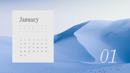 Illustration of Mountains Landscapes Calendar – шаблон для дизайна