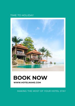 Luxury Hotel Ad Poster A3 Modelo de Design