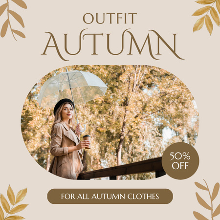 Sale of All Autumn Collection of Women's Clothing Animated Post Šablona návrhu