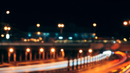 Ontwerpsjabloon van Zoom Background van Glare lights of city Bridge