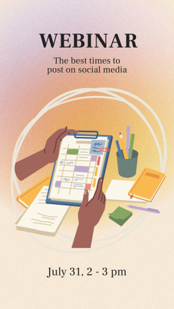 Plantilla de diseño de Seminario web sobre consejos y trucos para las redes sociales Instagram Story 