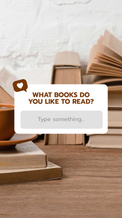 Platilla de diseño Survey About Favorite Books On Social Media Instagram Story