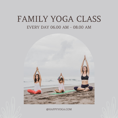 Designvorlage Familien-Yoga-Kurs für Instagram