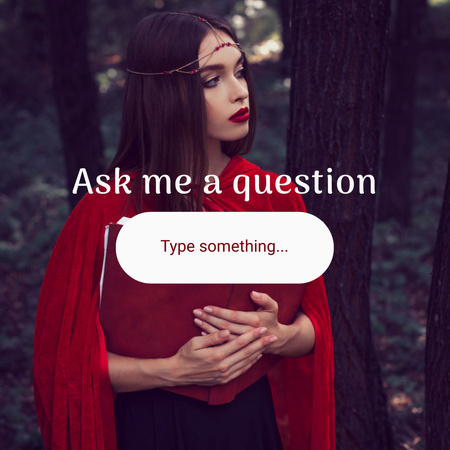 Designvorlage Beautiful Questions And Answers Session In Tab für Instagram