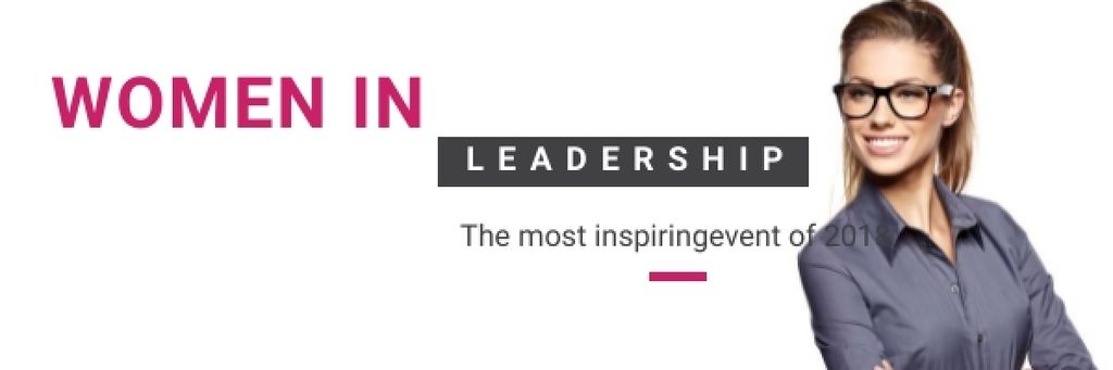 Women in Leadership event Email header Modelo de Design