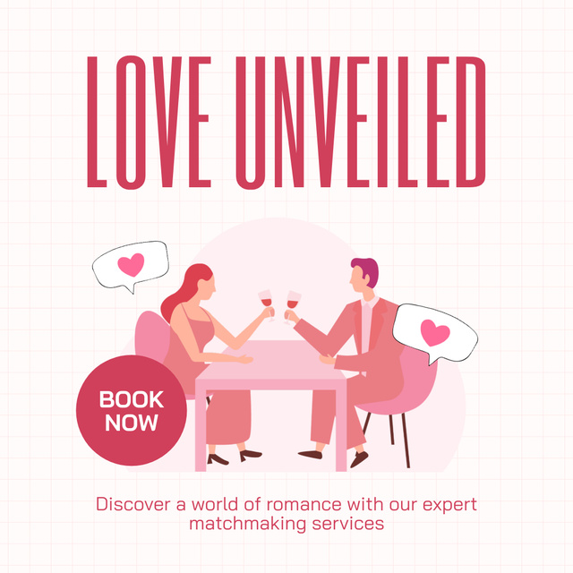 Professional Matchmaker Services for Romantic Relationships Animated Post Modelo de Design