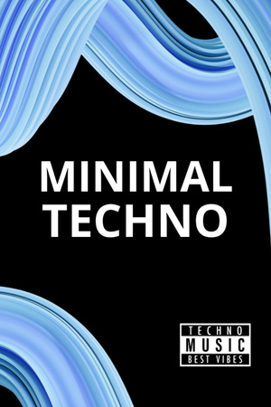 Template di design Minimal Techno Party announcement Flyer 4x6in