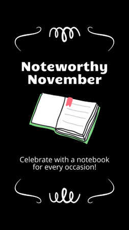 Designvorlage Anzeige eines bemerkenswerten November-Events für Instagram Video Story